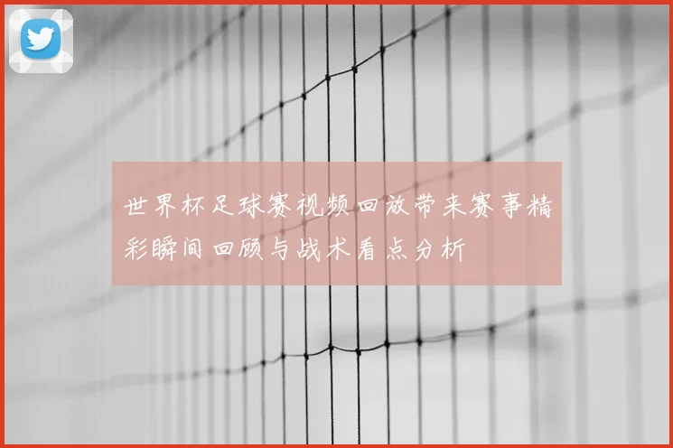 世界杯足球赛视频回放带来赛事精彩瞬间回顾与战术看点分析